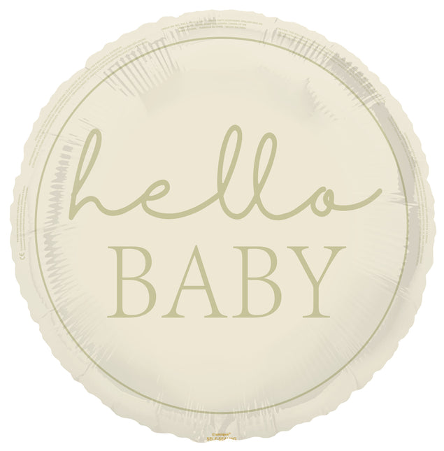 Hello Baby Helium Ballon Nude 45cm