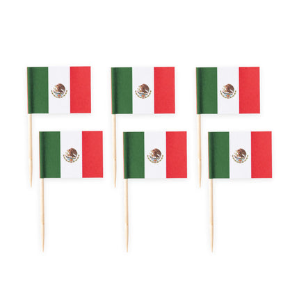 Mexico Cocktailprikkers Mexico 6cm 50st