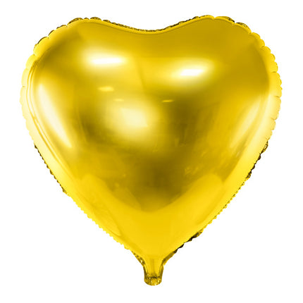 Helium Ballon Hart Goud Leeg 61cm