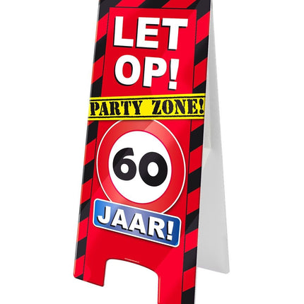 Warning Sign 60 Jaar 62,5cm