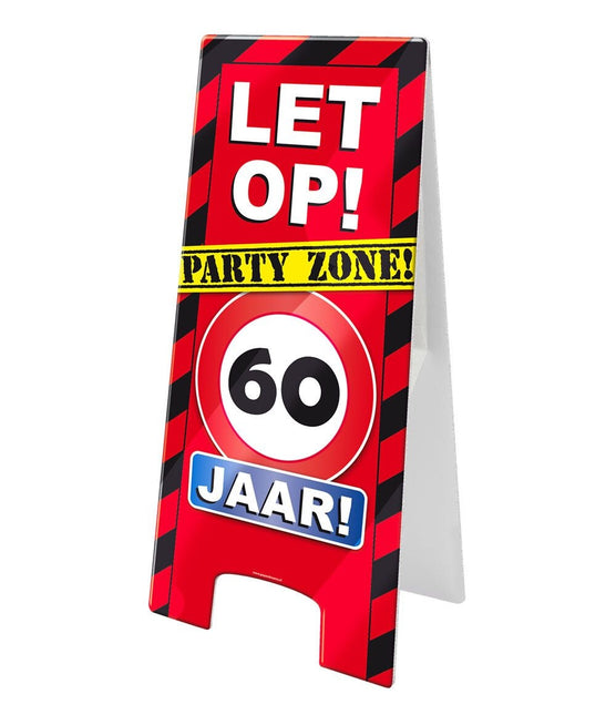 Warning Sign 60 Jaar 62,5cm