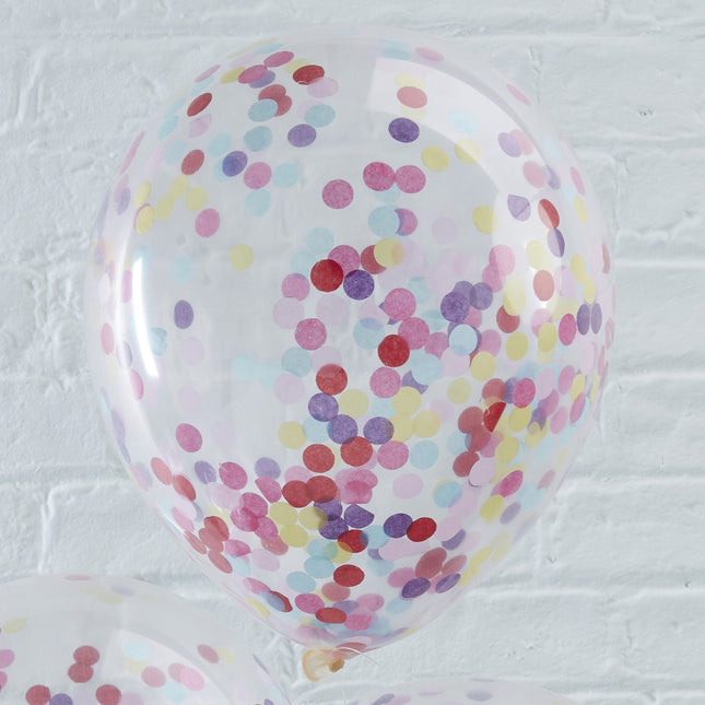 Confetti Ballonnen Gekleurd 30cm 5st