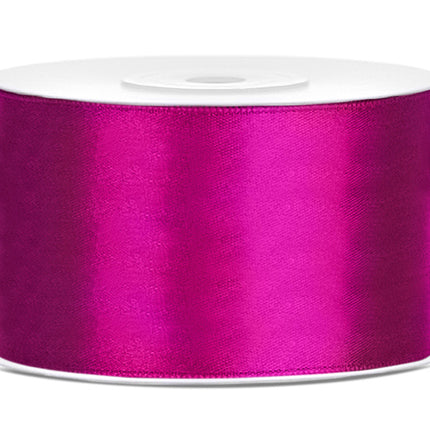 Satijn Lint Fuchsia Donker 38mm 25m