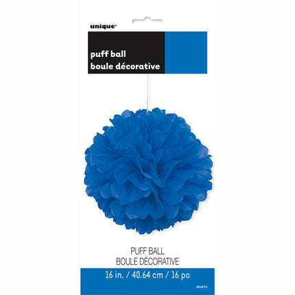 Pompon Blauw 40cm