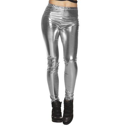 Metallic Zilveren Legging L-XL