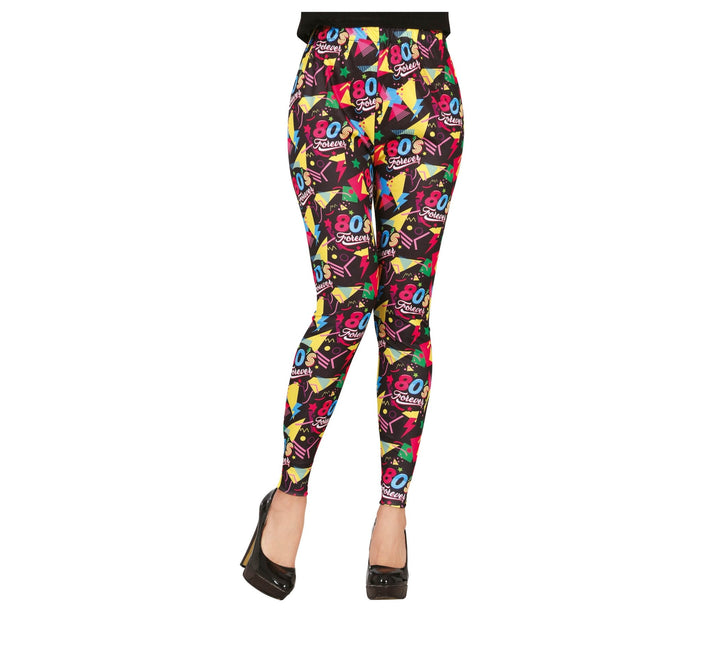 Neon 80S Legging Regenboog Dames