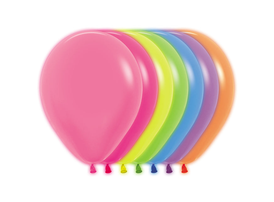 Ballonnen Neon Mix 23cm 50st