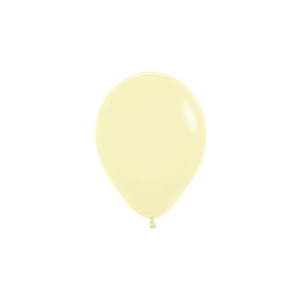 Ballonnen Pastel Matte Yellow 12cm 50st