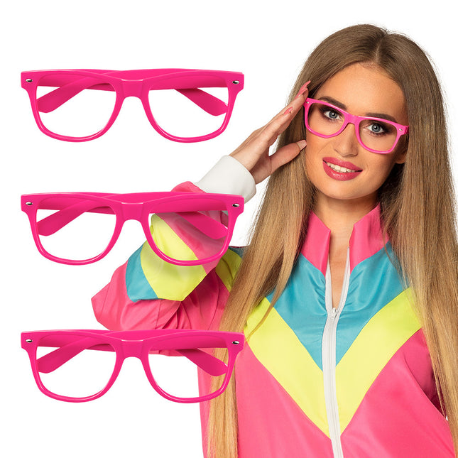 Neon Roze Bril 3st