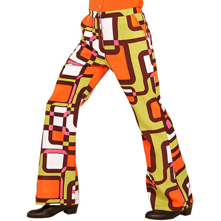 Disco 70S Broek Groen Oranje Heren