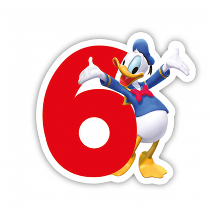 Mickey Mouse Kaars 6 Jaar