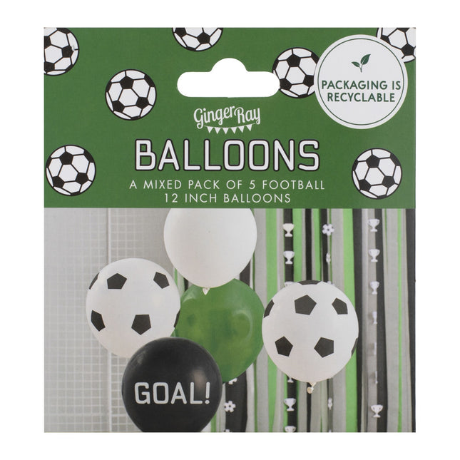 Voetbal Ballonnen Goal 30cm 5st