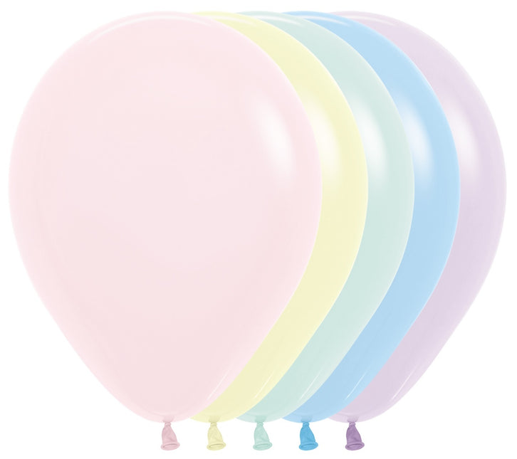 Ballonnen Pastel Matte Mix 30cm 12st