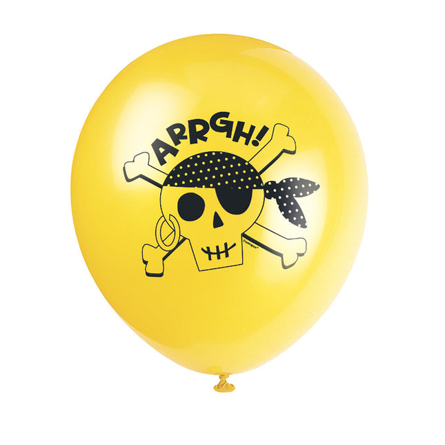 Piraten Ballonnen Arrgh 30cm 8st