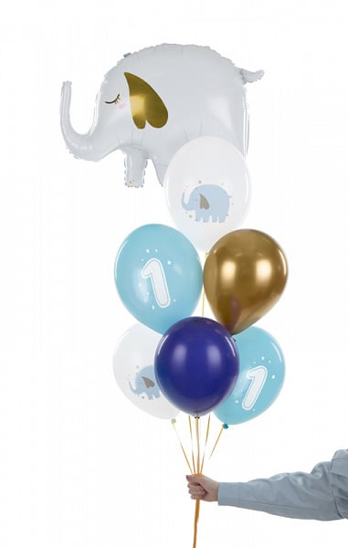 Ballonnen 1 Jaar Mix Blauw 30cm 6st