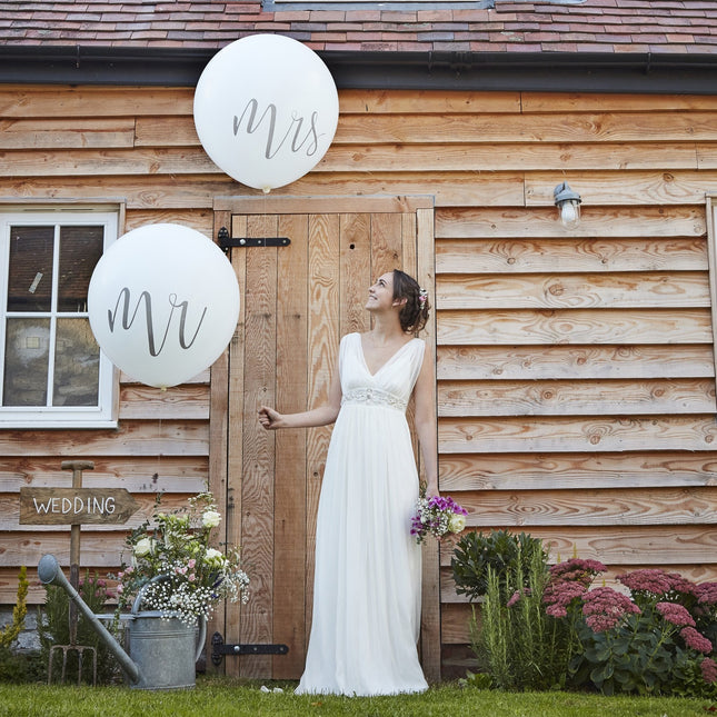 Ballonnen Mr & Mrs 92cm 2st