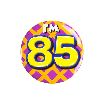 I'm 85 Button 85 Jaar 5,5cm