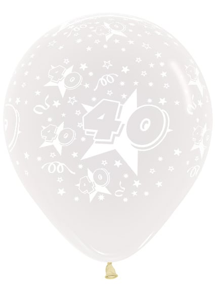 Ballonnen Number 40 Clear 45cm 25st