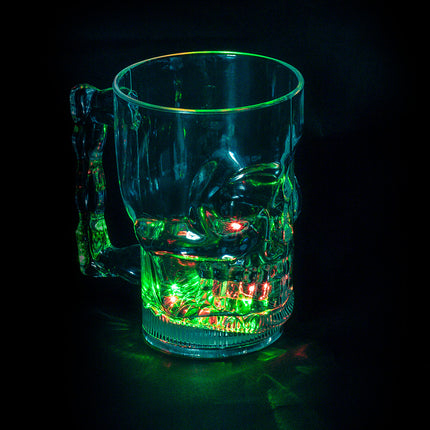 Halloween Oplichtend Glas Schedel 400ml