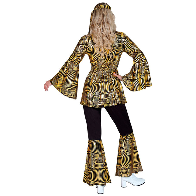 Hippie 60S Kostuum Goud Dames