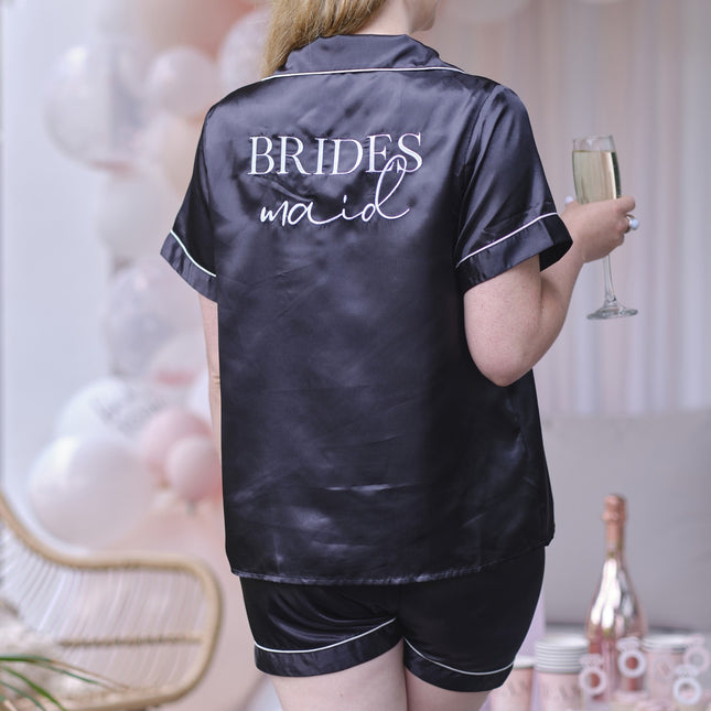 Zwarte Pyjama Bridesmaid Maat S