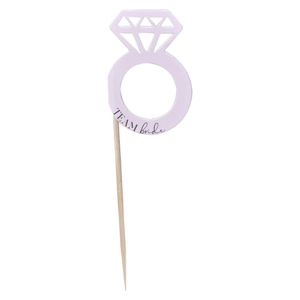 Cupcake Toppers Team Bride 5cm 12st