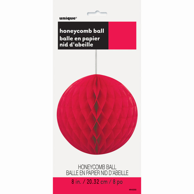 Honeycomb Bol Rood 20cm