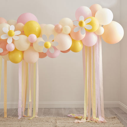 Ballonnenboog Pastel Bloemen