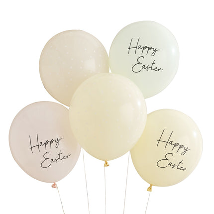 Pasen Ballonnen Happy Easter 30cm 5st