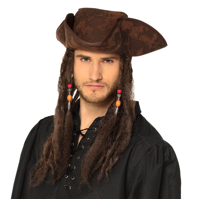 Piratenhoed met Dreadlocks