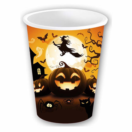 Halloween Bekers Pompoen 240ml 6st