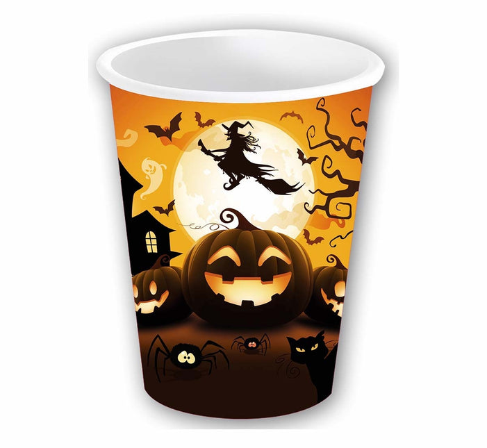 Halloween Bekers Pompoen 240ml 6st