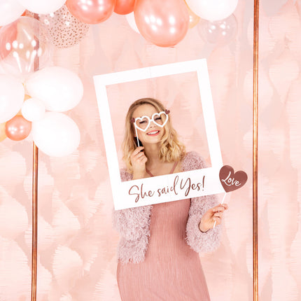 Photobooth Bruiloft Rose Goud 12st