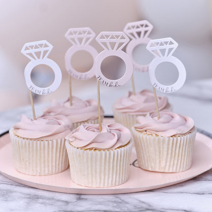 Cupcake Toppers Team Bride 5cm 12st