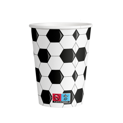 Voetbal Bekers 9cm 8st