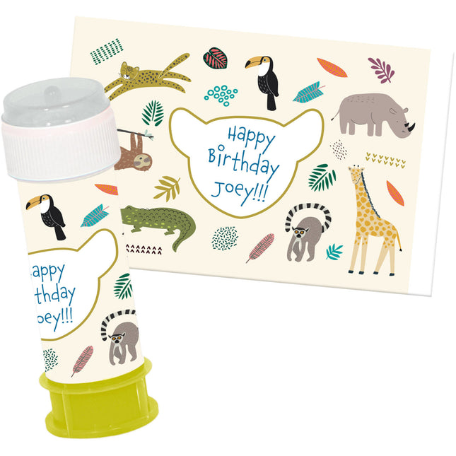 Jungle Dieren Stickers Zoo Party Voor Bellenblaas 6st