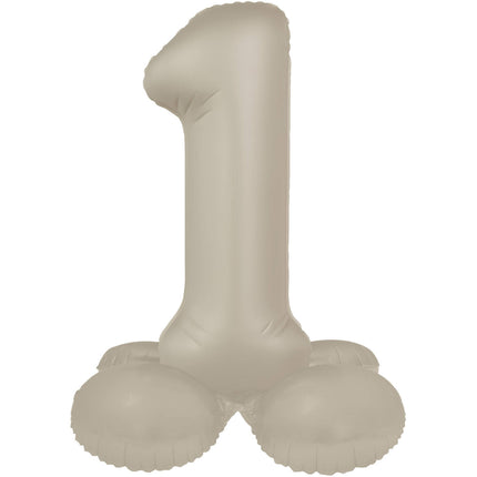 1 Jaar Cijfer Ballon Nude Mat 72cm