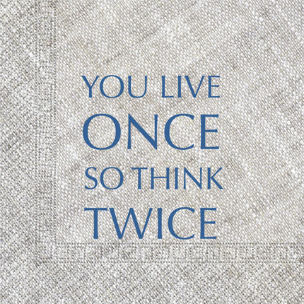 You Live Once Servetten 33cm 20st