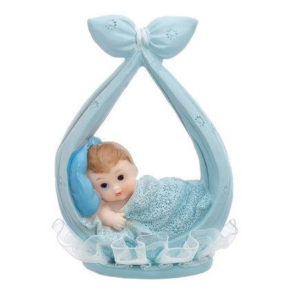 Taarttopper Baby Jongen In Sjaal 11cm