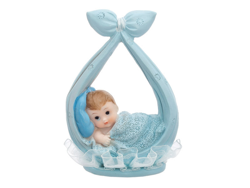 Taarttopper Baby Jongen In Sjaal 11cm