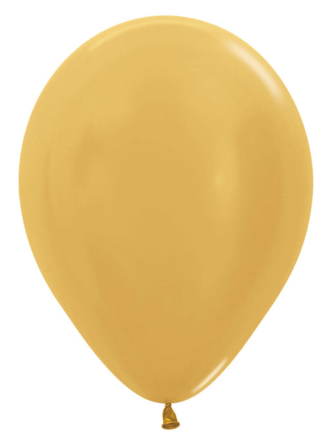 Ballonnen Metallic Gold 30cm 50st