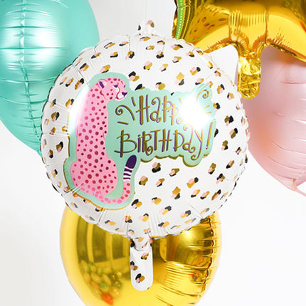 Helium Ballon Happy Birthday Panter Leeg 45cm