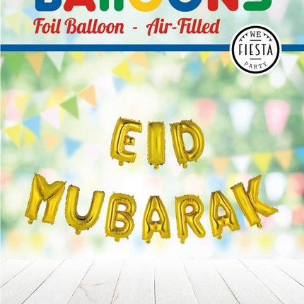 Ballonnen Letter Eid Mubarak Goud Leeg 41cm