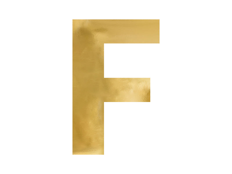 Spiegelletter F Goud 60cm