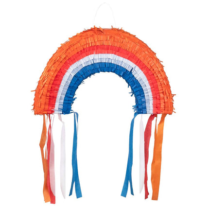 Regenboog Pinata Oranje Rood Wit Blauw 45cm