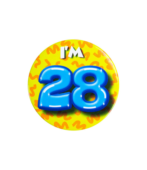 I'm 28 Button 28 Jaar 5,5cm