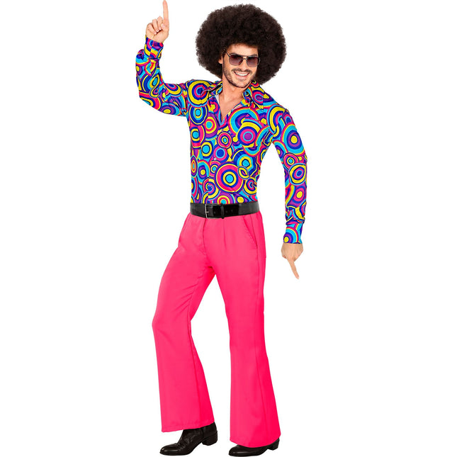 Disco 70S Broek Roze Dames