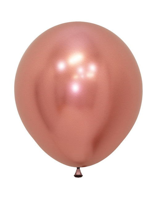 Ballonnen Reflex Rose Gold 45cm 6st