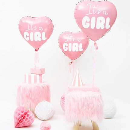 Helium Ballon Hart It'S A Girl Leeg 45cm