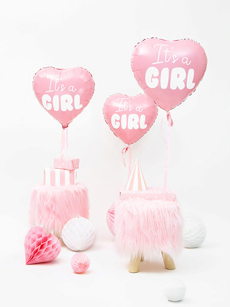 Helium Ballon Hart It'S A Girl Leeg 45cm